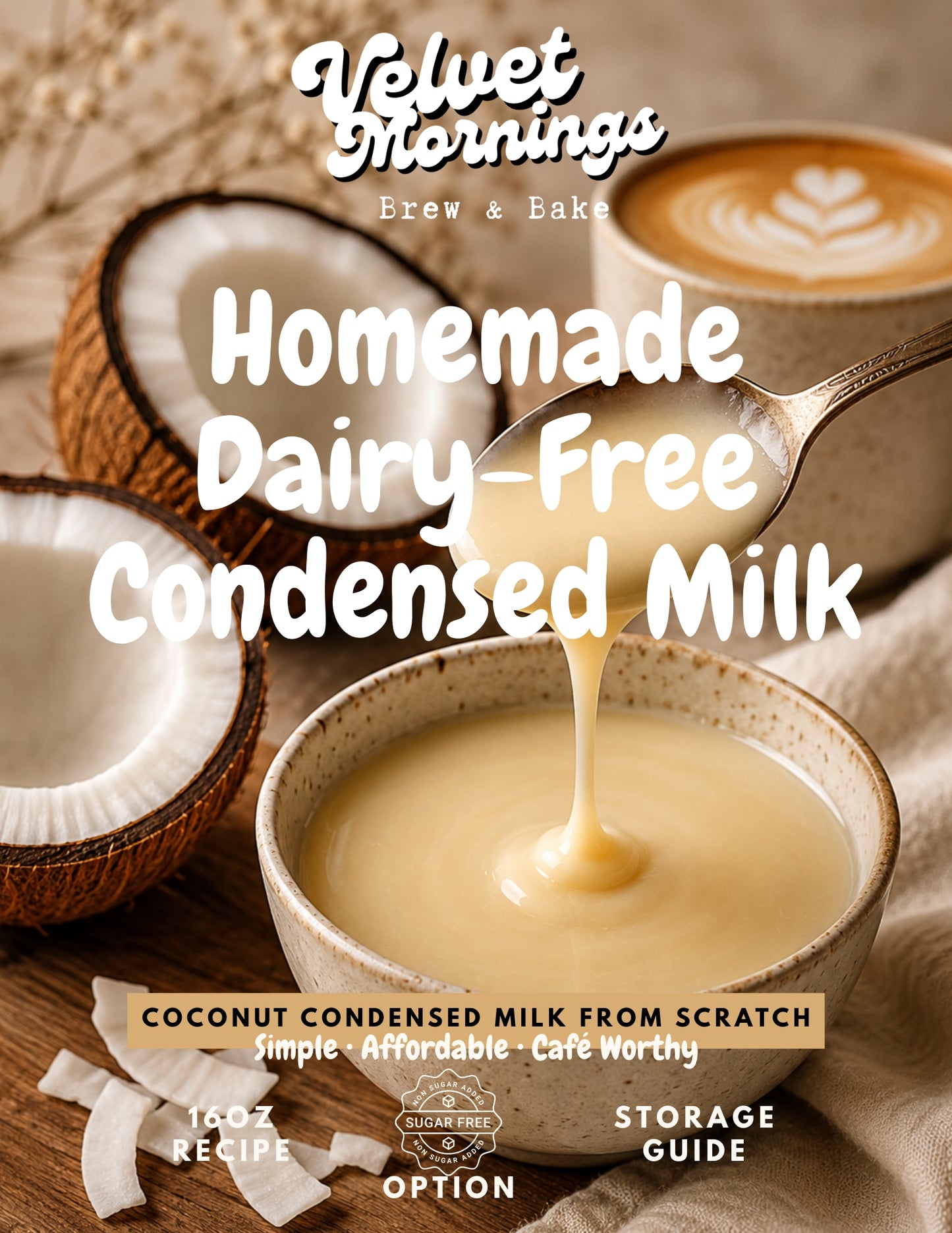 Homemade Dairy-Free Condensed Milk Guide (PDF Download) | Coconut Condensed Milk Recipe + Sugar-Free Option